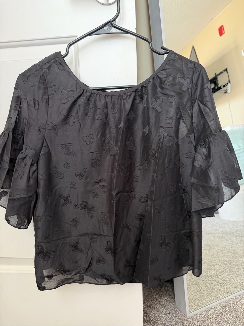 Madewell Butterfly Black Blouse